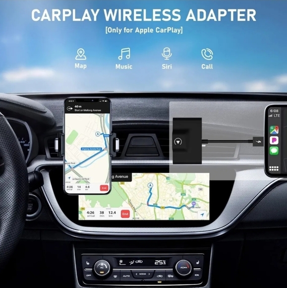 Teeran CarPlay Wireless Adapter for Factory Wired CarPlay 2024 Upgrade Plug & Pl - Picture 7 of 9